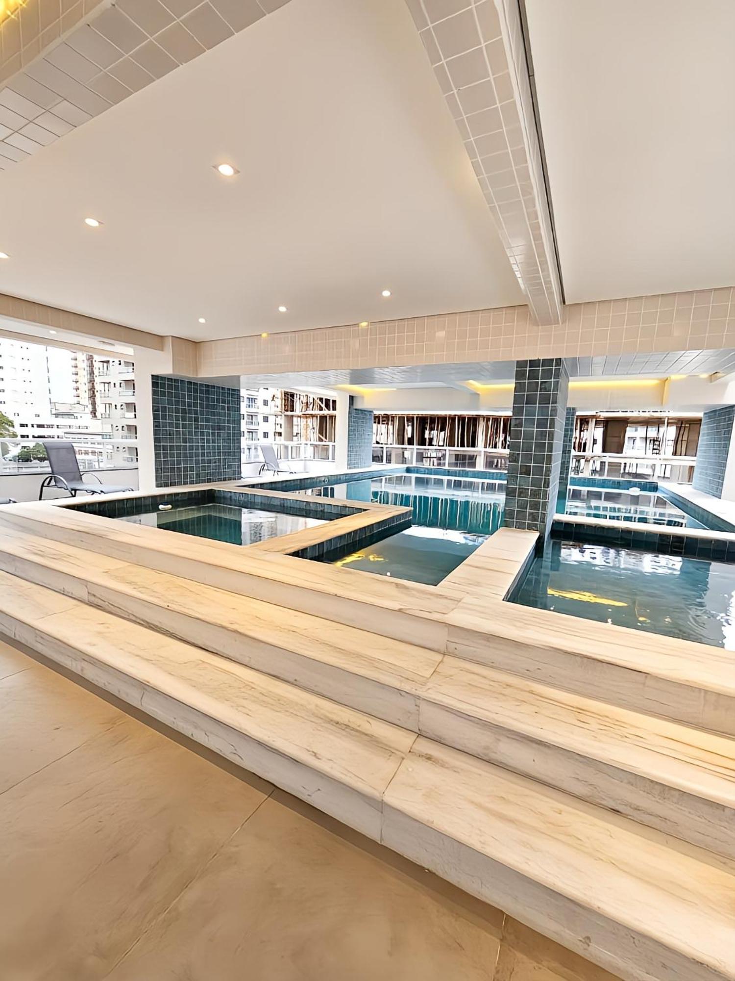 Apto Com Lazer Completo, Piscina, Ar, Mercadinho E Pet Friendly A 1 Min Da Praia ปรายากรันเด ภายนอก รูปภาพ